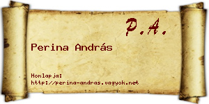 Perina András névjegykártya